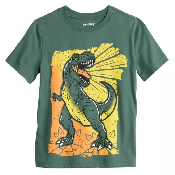 

Футболка с коротким рукавом и принтом для мальчиков 4–12 лет Jumping Beans, цвет green trex