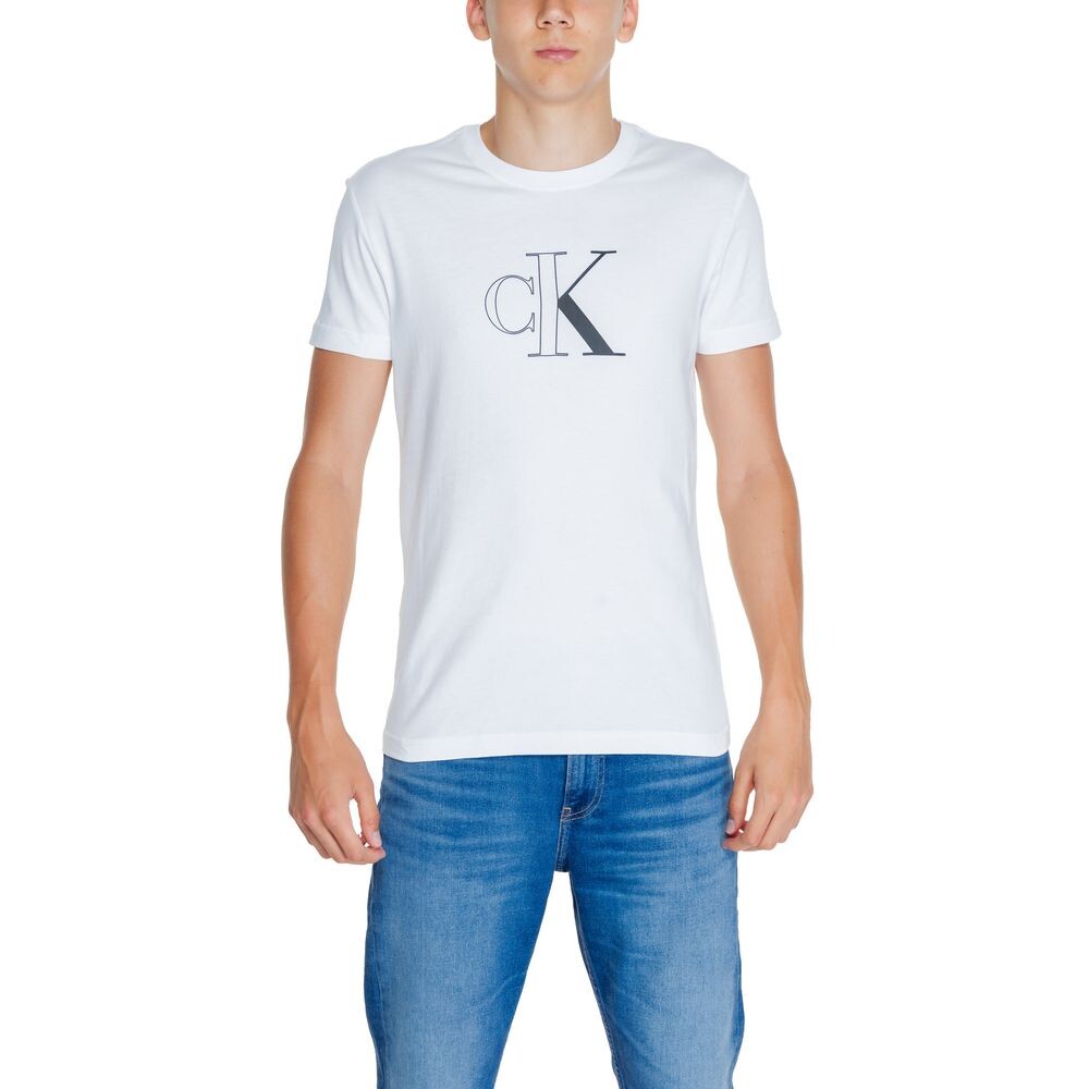 

Белая хлопковая футболка Rigenerato Calvin Klein Jeans