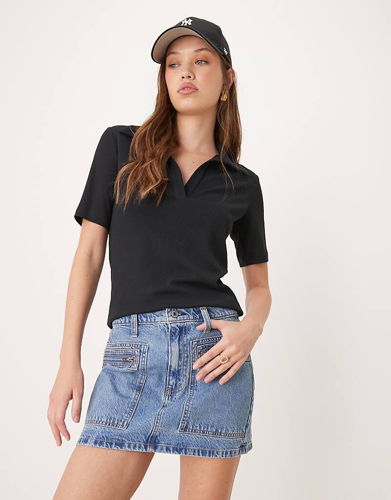 

Легкая короткая джинсовая юбка карго Abercrombie & Fitch
