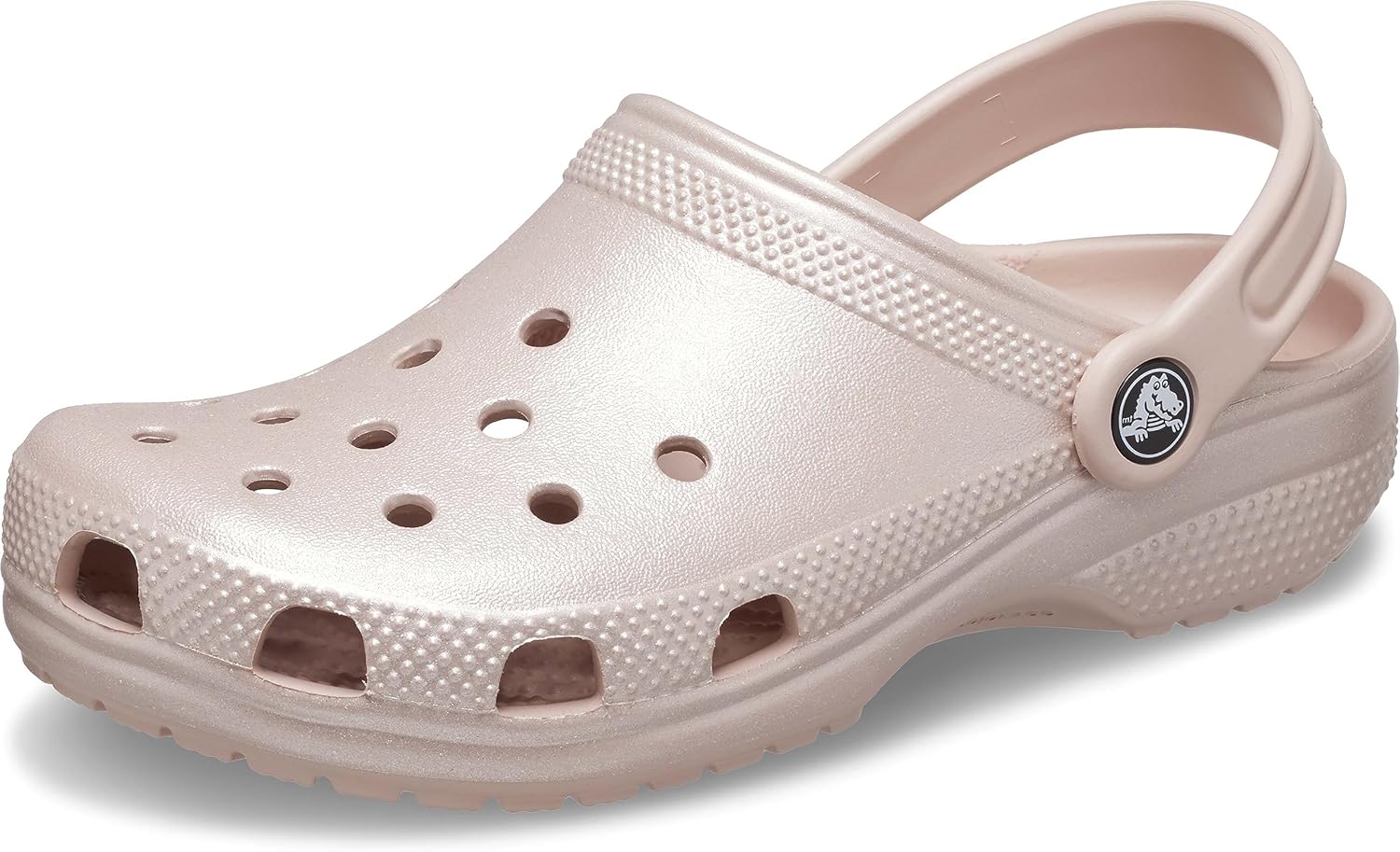 

Детские кроксы Crocs Classic с блестками, розовый
