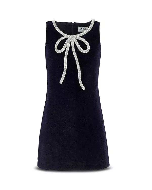 

Бархатное платье принцессы с бантом для девочек - для малышек и для детей постарше Lola + The Boys, черный