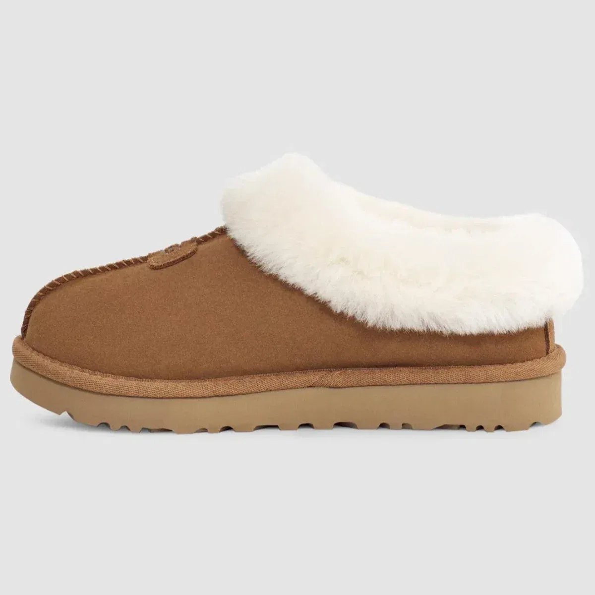 Мужские тапочки UGG Tazzette 1134810-CHE, цвет каштановый, замша, подкладка из овчины, RHS7049 — фото 3