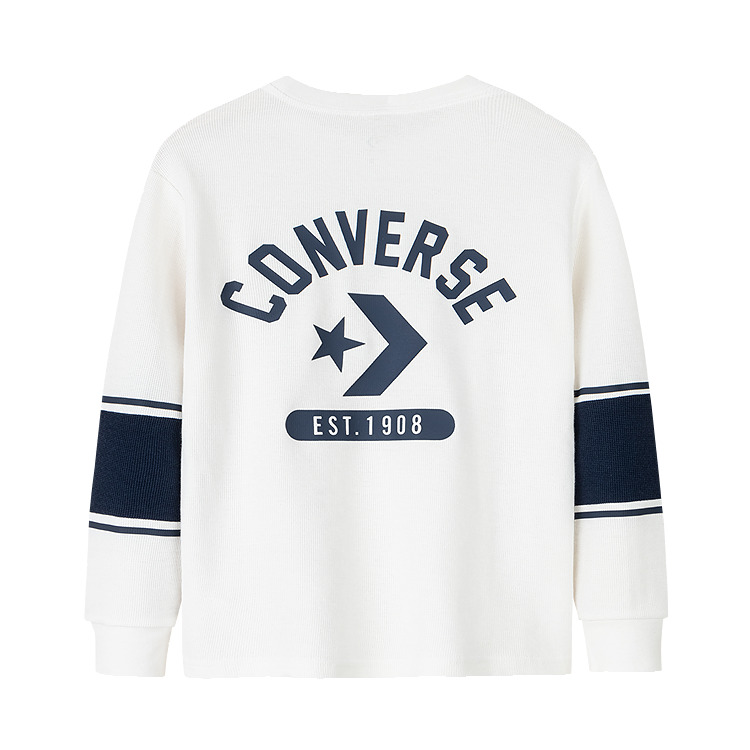 Converse Футболка классического стиля белая для детей 3-7 лет — фото 4
