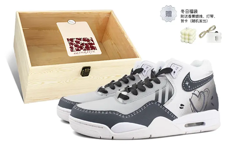 

Кроссовки Nike Flight Legacy Vintage Basketball Shoes Unisex Mid-top White, серый