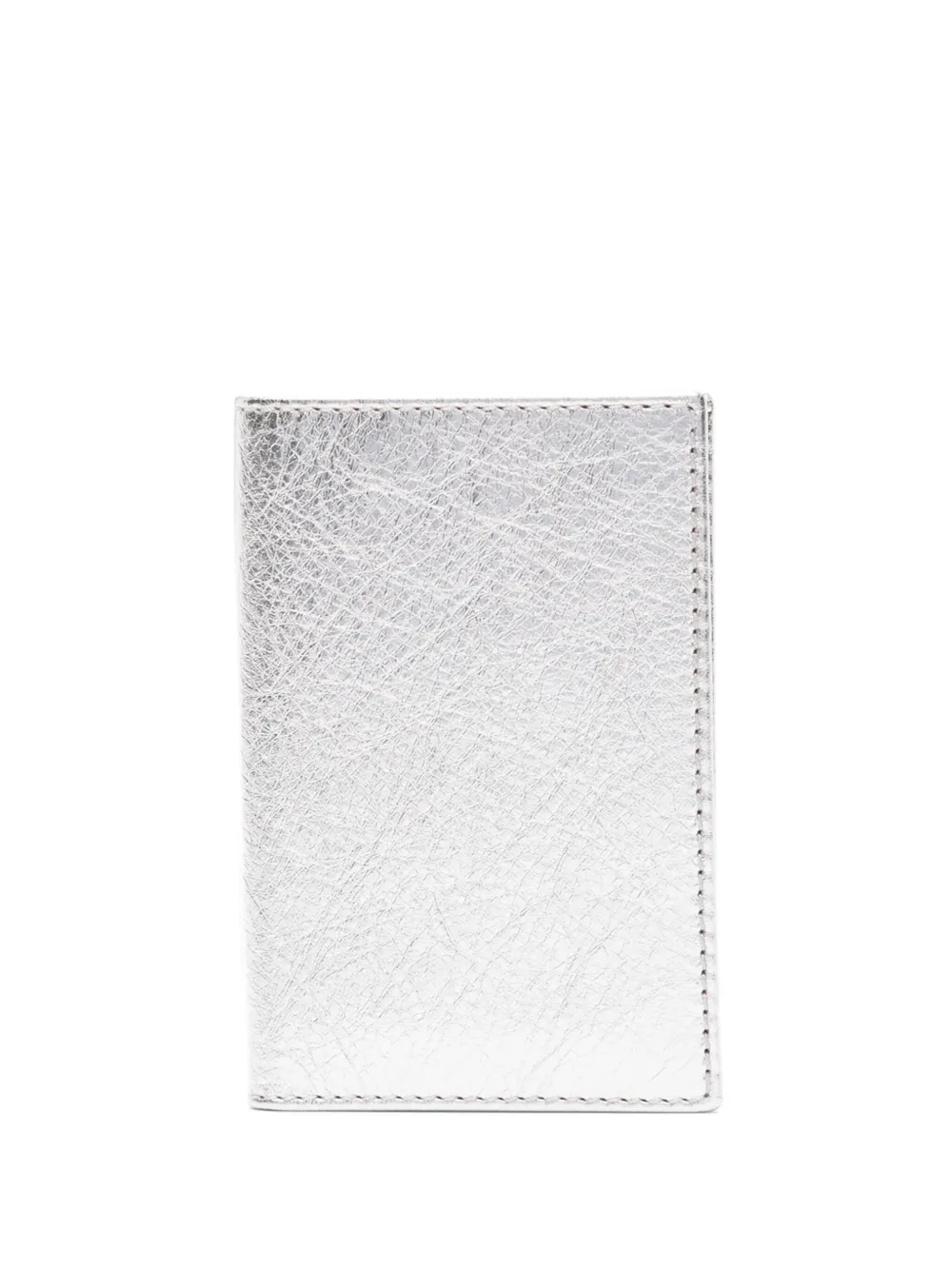 

Металлический кошелек с тисненым логотипом Comme Des Garçons Wallet, серебяный