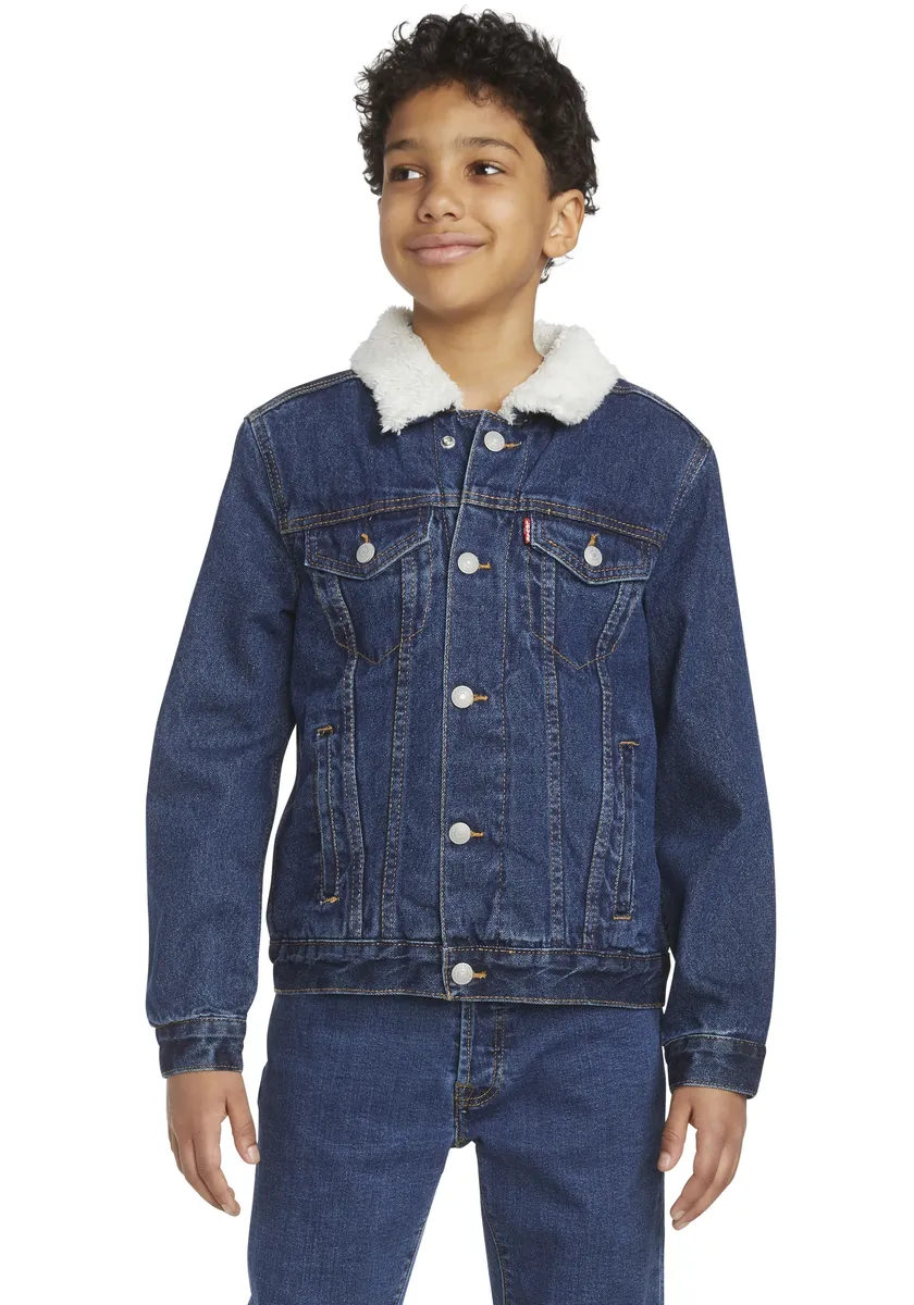 

Детская джинсовая куртка Levi's "LVN SHERPA TRUCKER", без капюшона, для МАЛЬЧИКОВ Levi'S Kids, цвет Garland