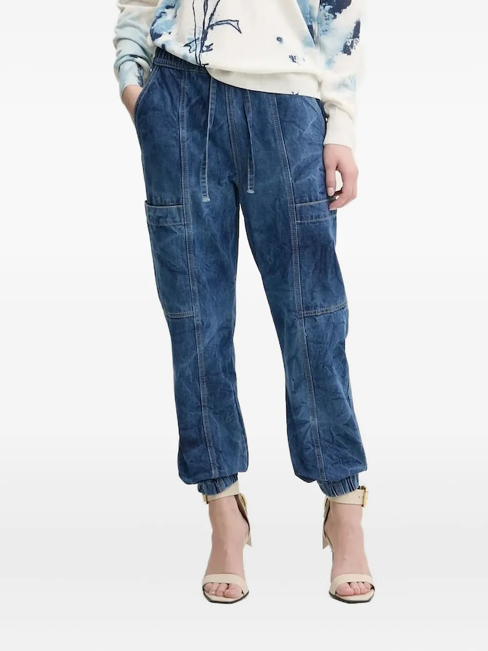 

Джинсы с кулиской Desigual, синий
