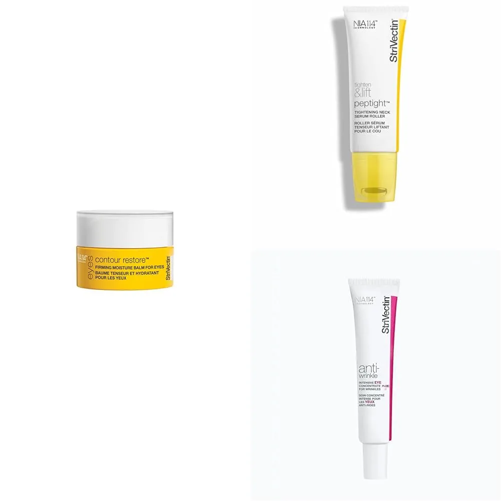 StriVectin Contour Restore увлажняющий крем для подтяжки и упругости, Peptight сыворотка-роллер для шеи и концентрированный интенсивный крем для глаз против морщин