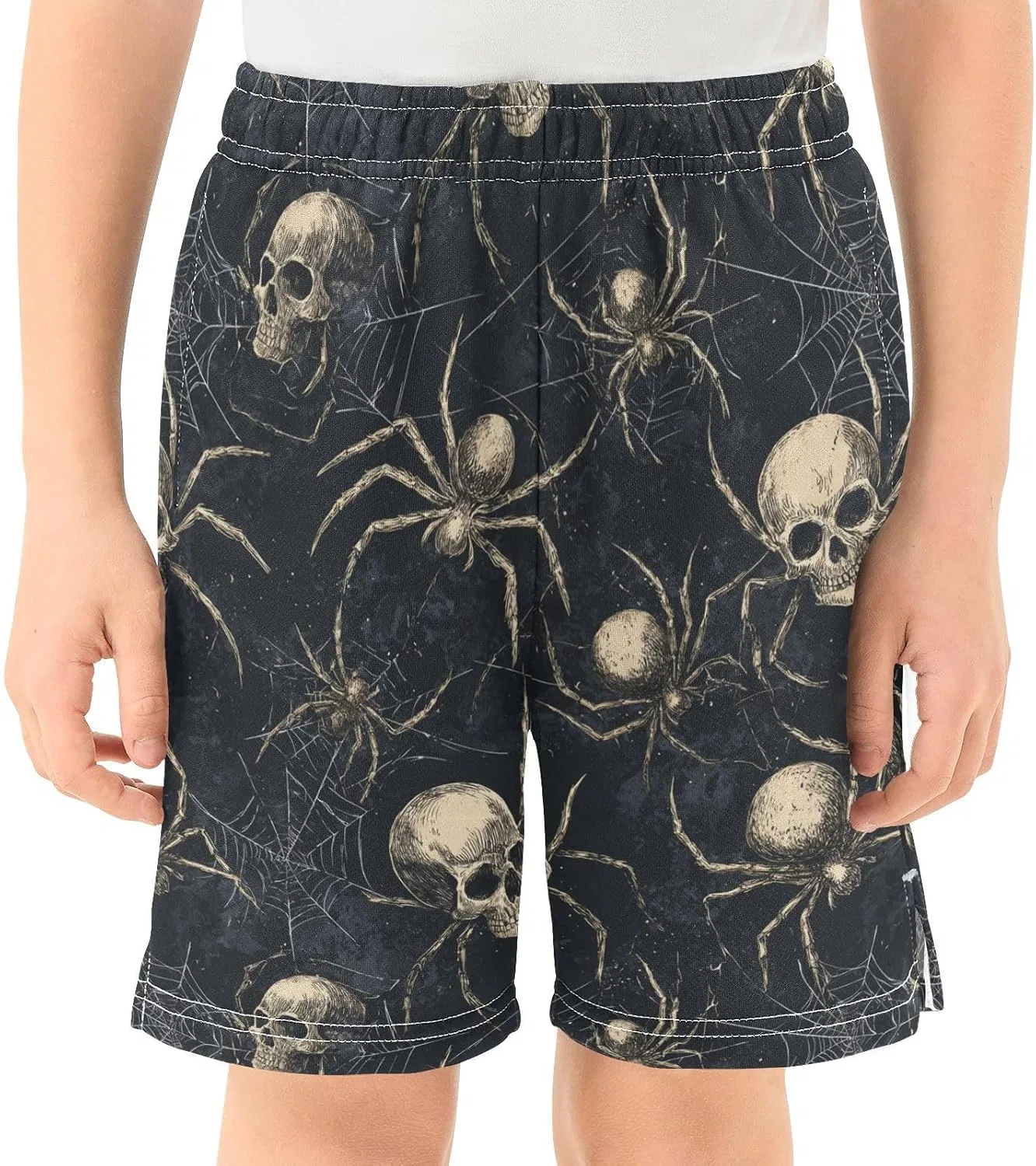 Шорты спортивные для мальчиков Spooky Ink Spider Skulls, Multi — фото 2