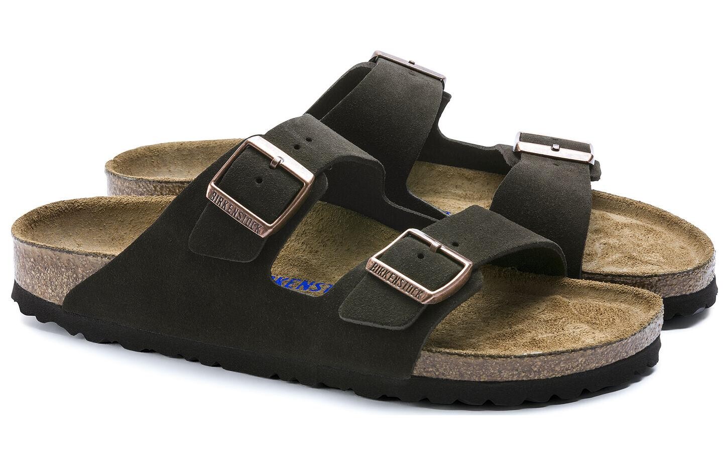 Сандалии Birkenstock Arizona Soft Footbed Suede Leather унисекс, мокко — фото 3