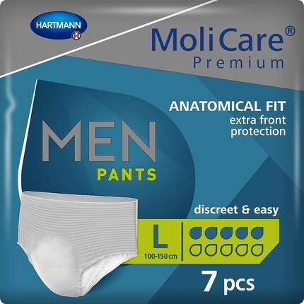 

Мужские брюки MoliCare Premium для лечения недержания, 5 капель, размер L, 7 шт.