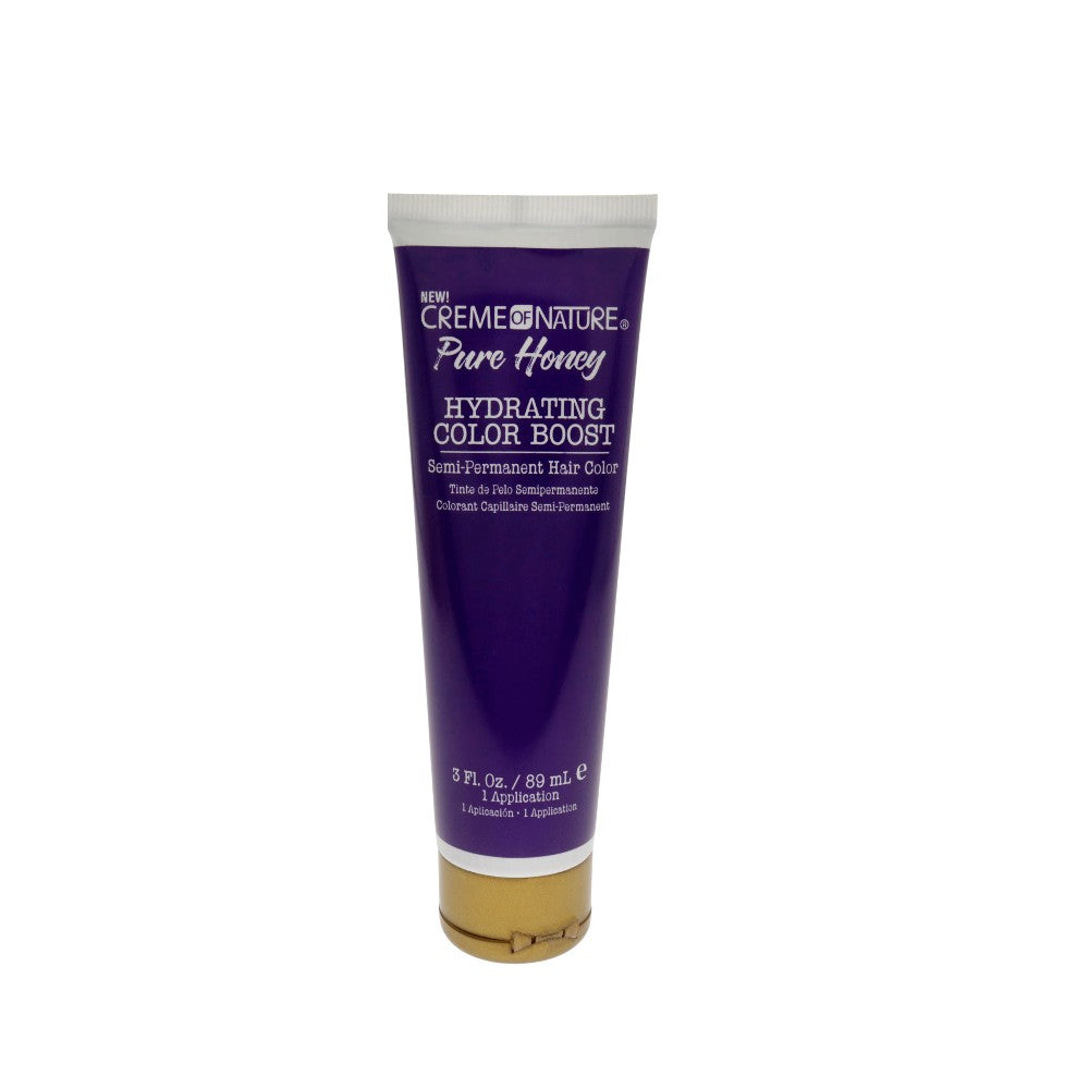 Полуперманентная краска для волос Pure Honey Hydrating Color Boost - Королевский фиолетовый от Creme of Nature, подходит для мужчин и женщин - 85 г (3 унции) — фото 2
