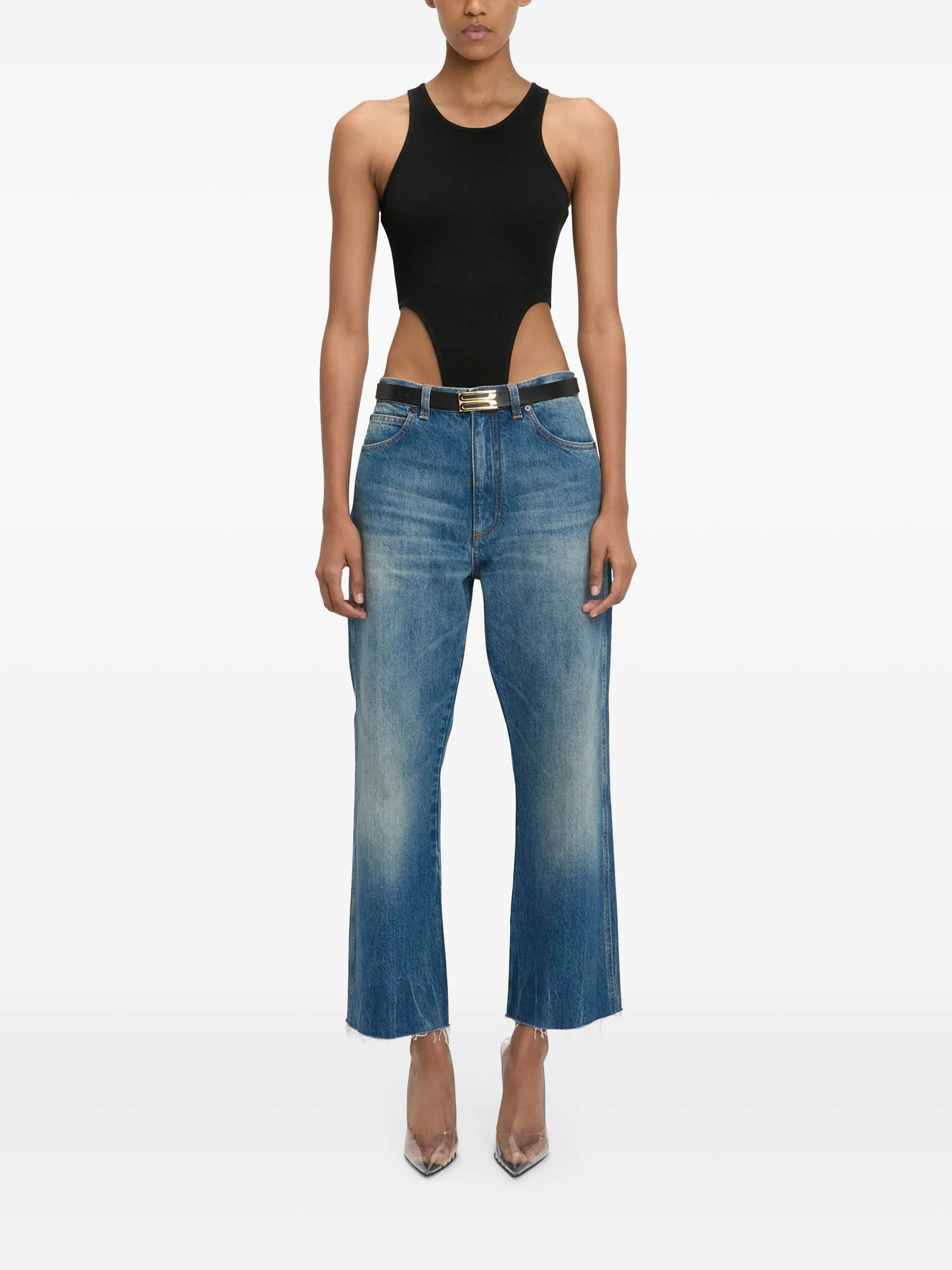 

Боди в рубчик Victoria Beckham, черный