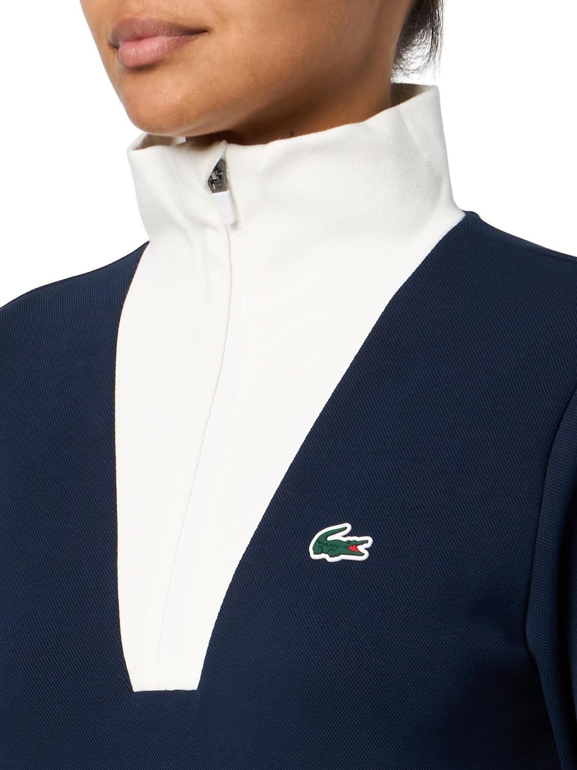 Толстовка Lacoste Heritage с молнией, Navy Blue/White — фото 3