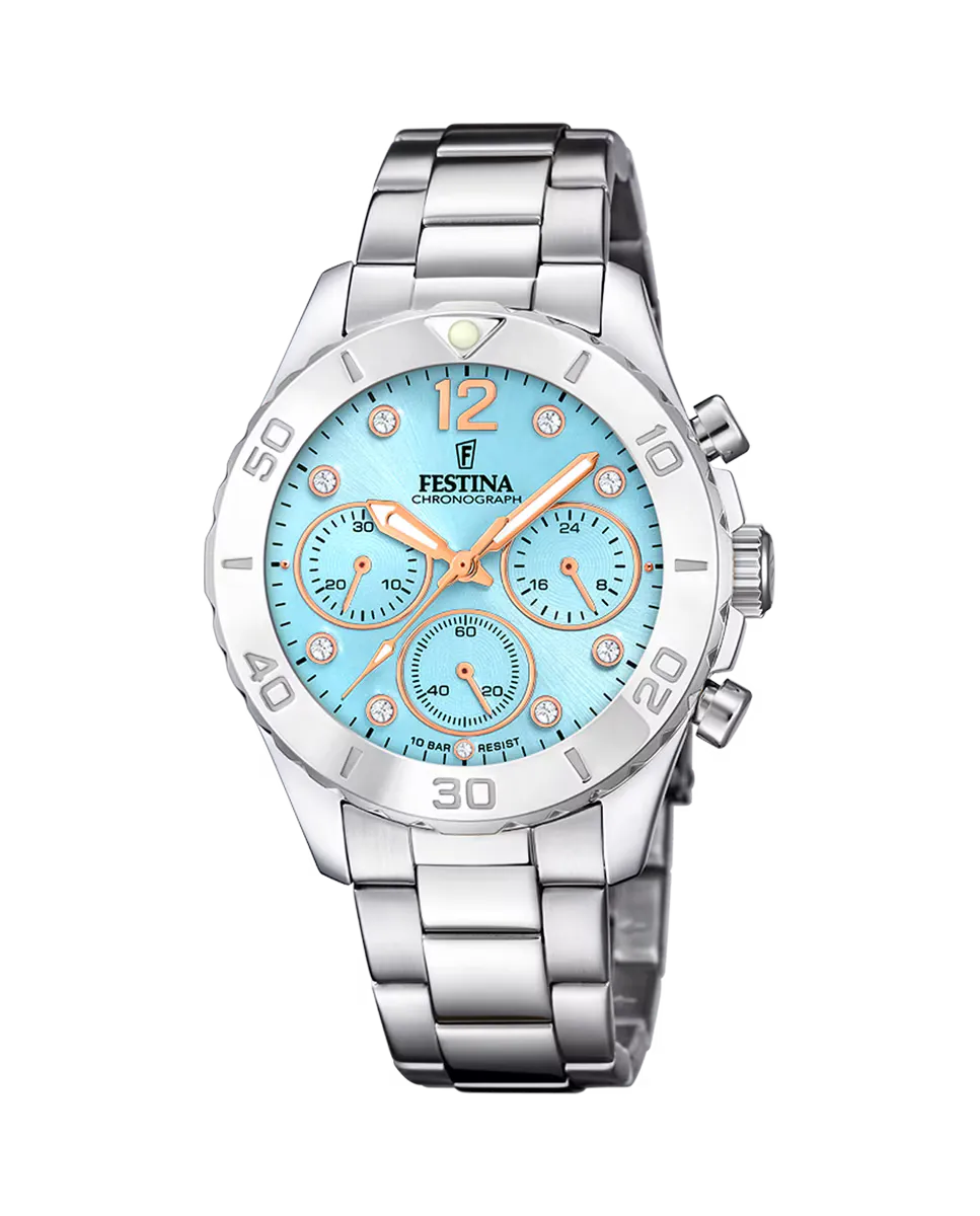 

F20603/4 Женские часы Boyfriend из серебряной стали Festina