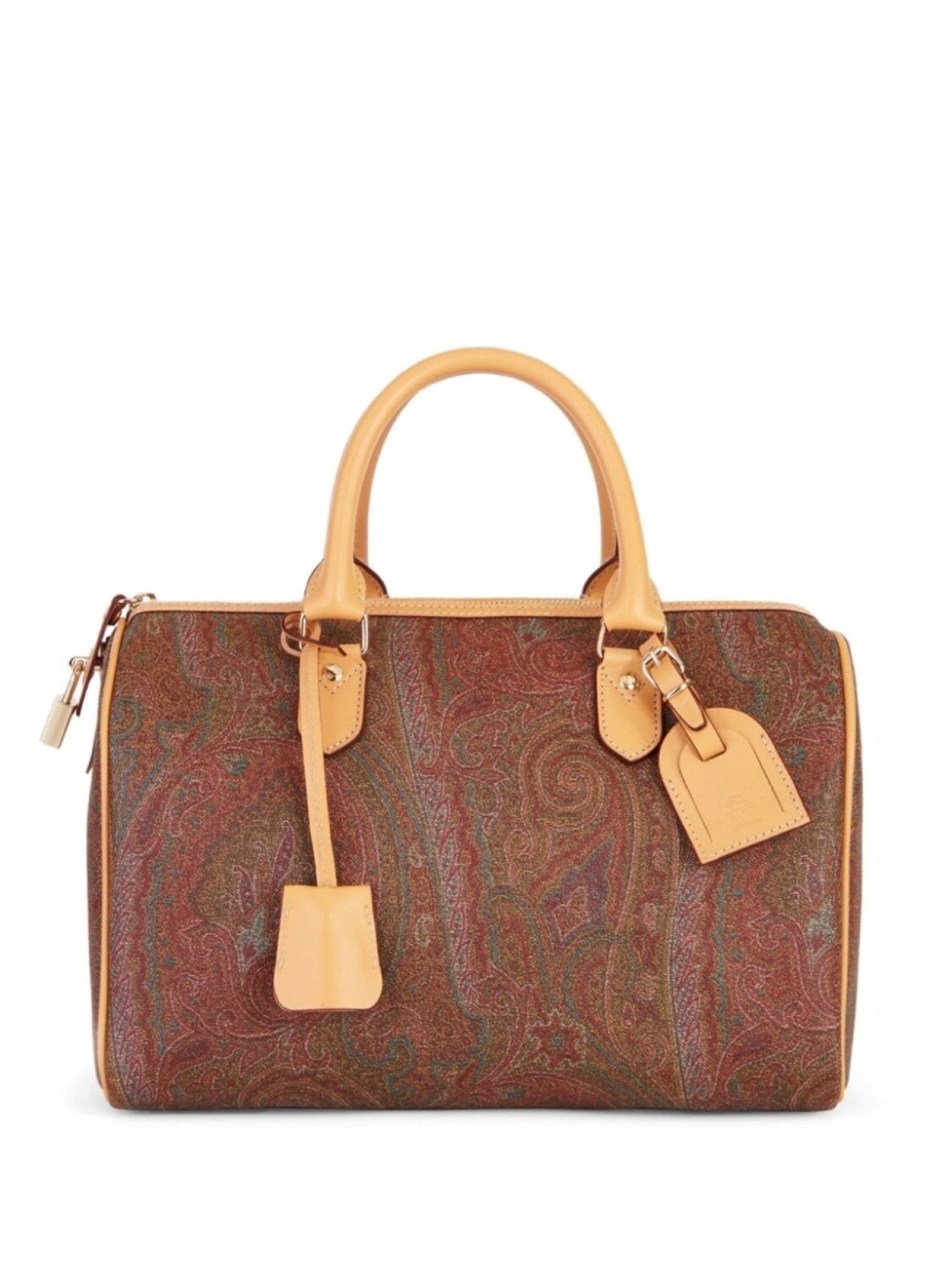 

ETRO жаккардовая сумка Boston с узором Paisley, коричневый