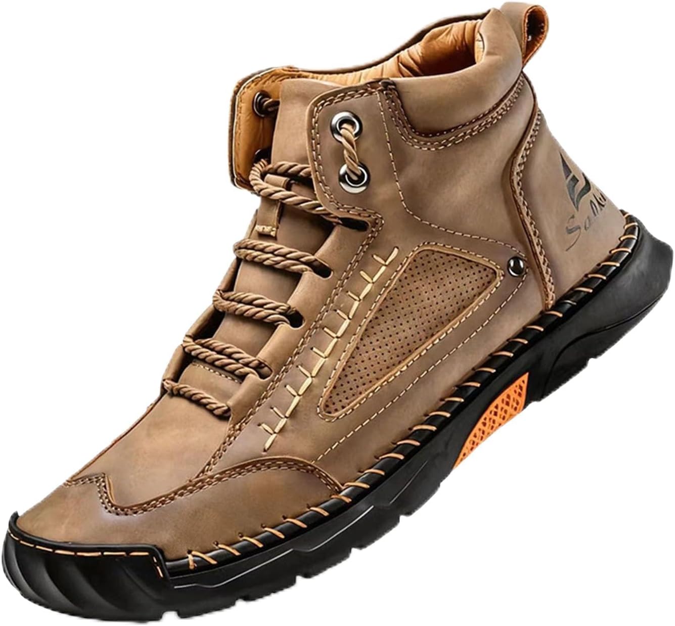 

Кожаные ботинки Cotozic, водонепроницаемые мужские удобные кожаные ботинки ручной работы, поддержка свода стопы для мужчин, хаки