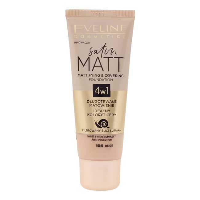 

Сатиновая матовая основа 4 в 1 Eveline, цвет 104, 30 мл