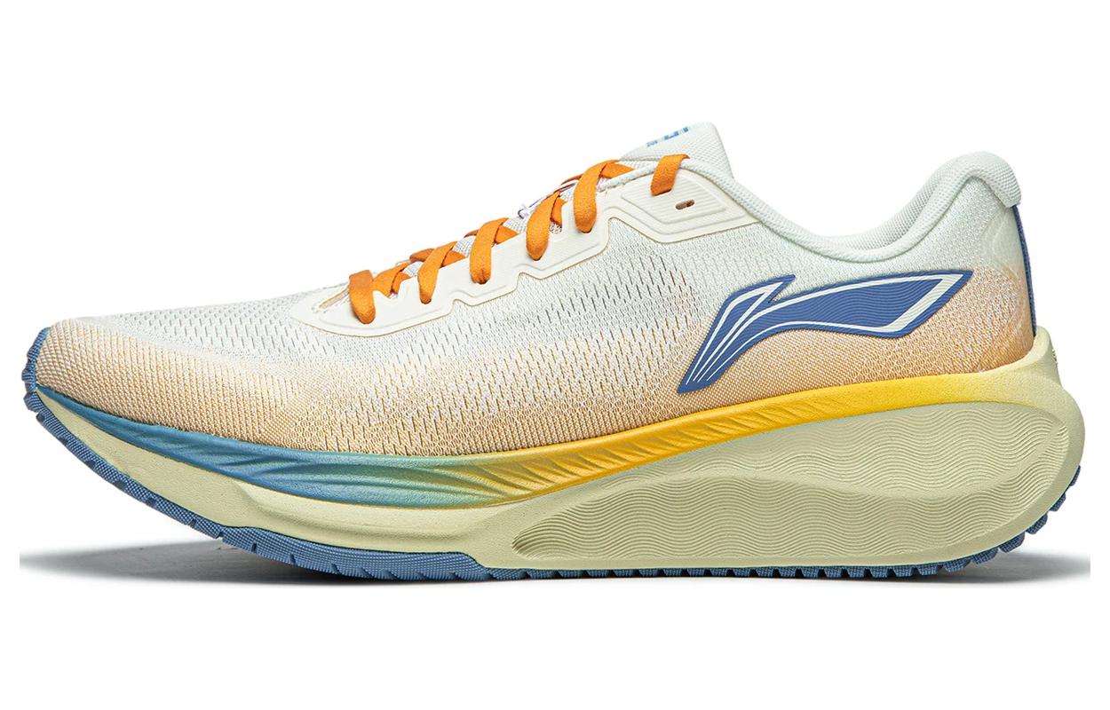 

Лининг Wuyue 2.0 амортизирующая нескользящая износостойкая дышащая низкая повседневная беговая обувь мужская бело-желтая