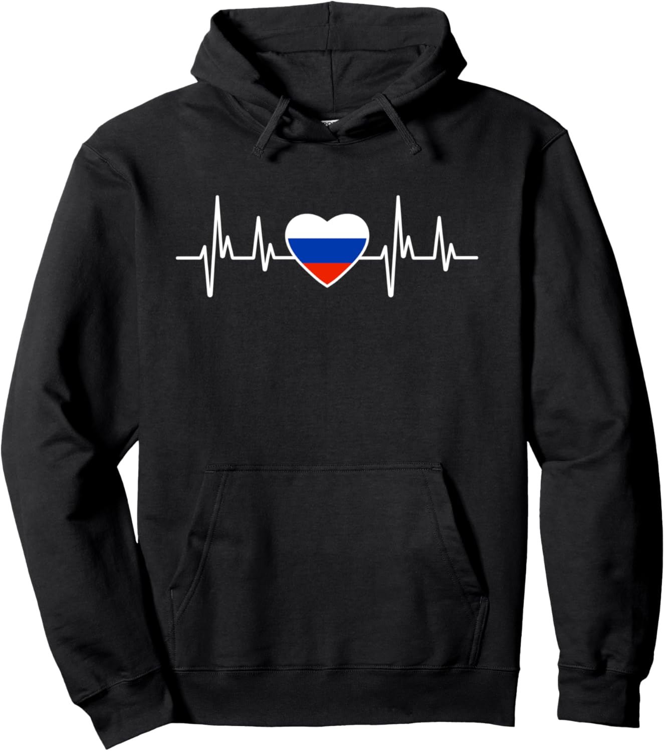 

Русское сердцебиение - Толстовка с российским флагом Gifts For Russians, черный