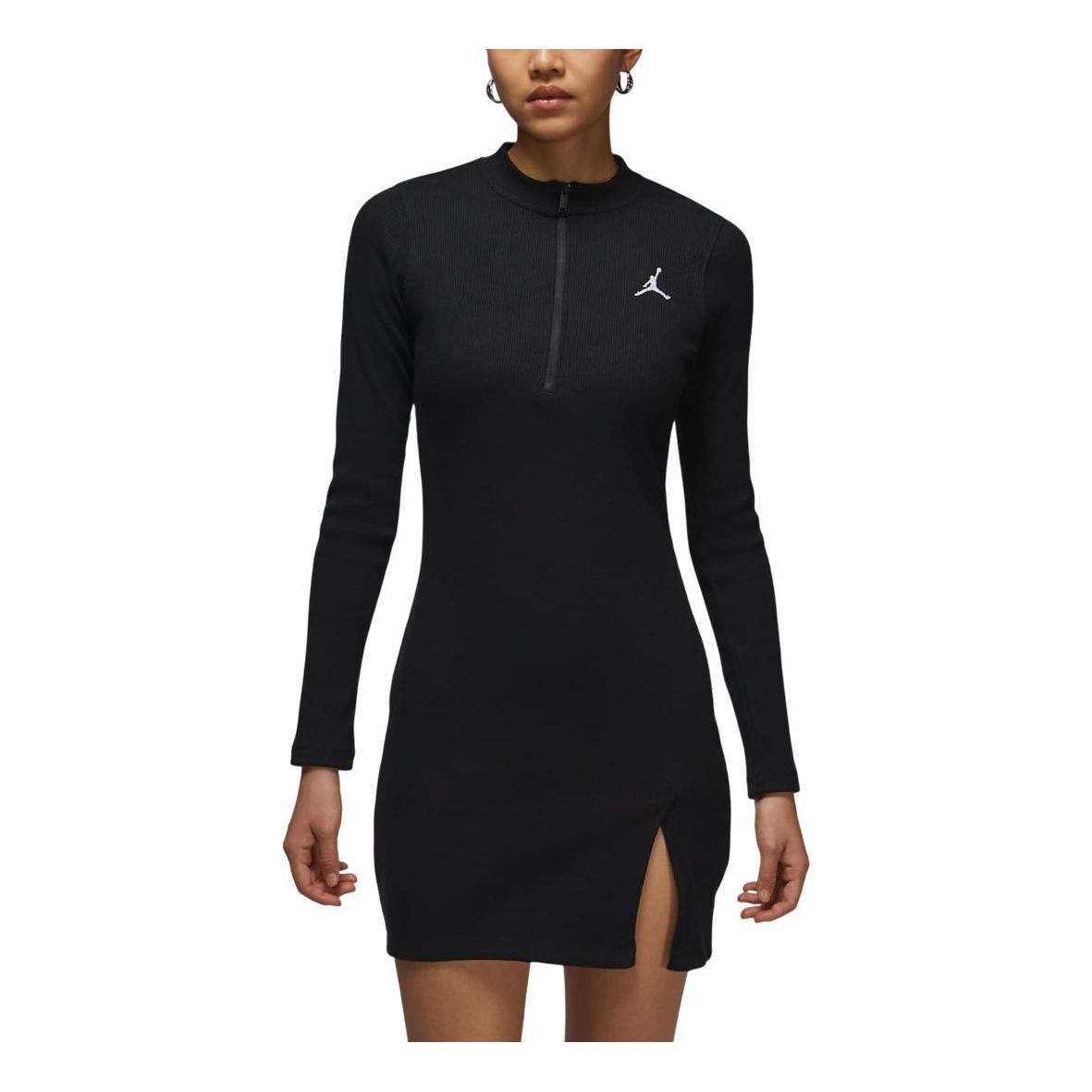 

Платье (WMNS) Air Jordan 1/2-Zip Long Sleeve Knit Dress Asia Sizing 'Black'