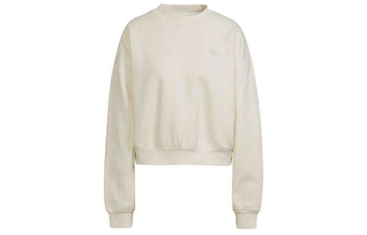 Adidas Originals Свитшот Women's Pink White Crew Neck Moderate Regular — фото 3