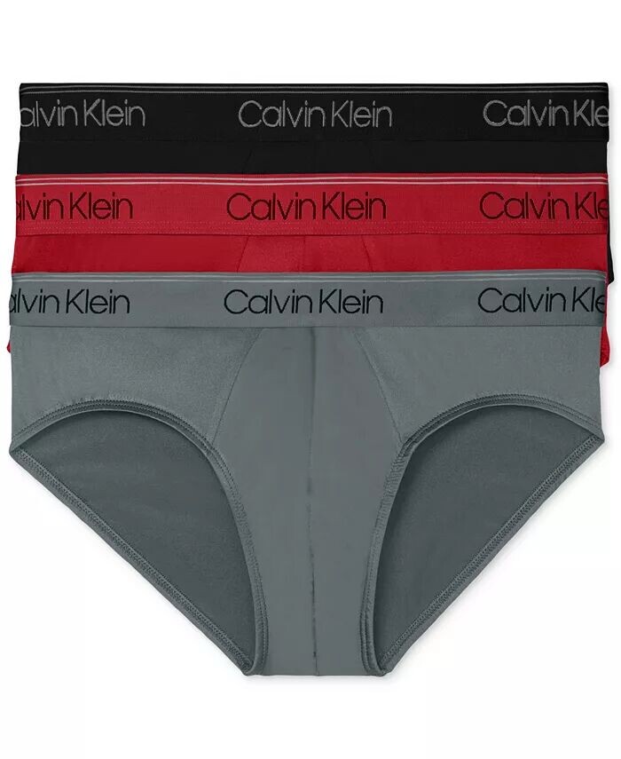 

Комплект из 3 мужских трусов-трусы из микрофибры с заниженной талией Calvin Klein, мультиколор