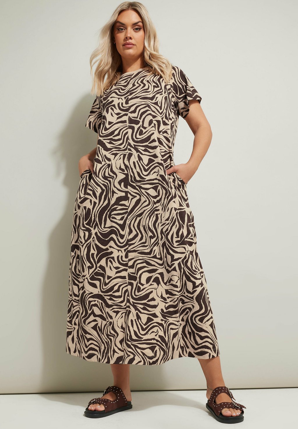 

Платье из джерси DRESS Yours Clothing, коричневый