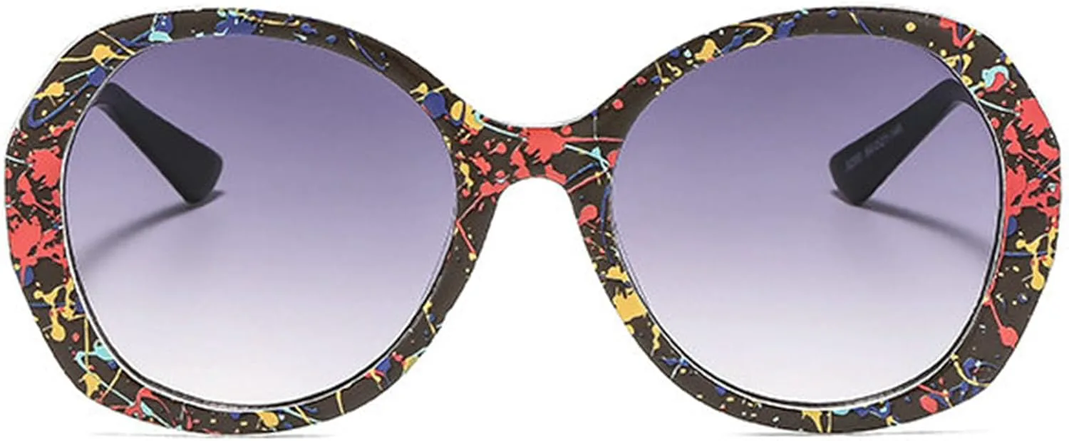 

Солнцезащитные очки Willochra Oversized Round для женщин в винтажном стиле 80-х и 90-х годов, с большой оправой, защитой от УФ-излучения UV 400, модные, C2