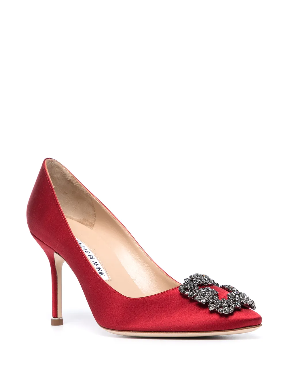 Туфли Hangisi 70 с кристаллами Manolo Blahnik, красный — фото 2