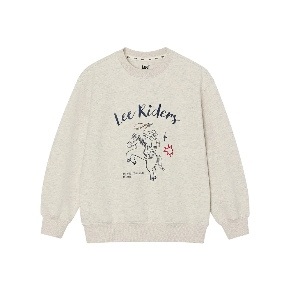 Детский свитшот с графикой ковбоя, овсяный, от Lee Kids
