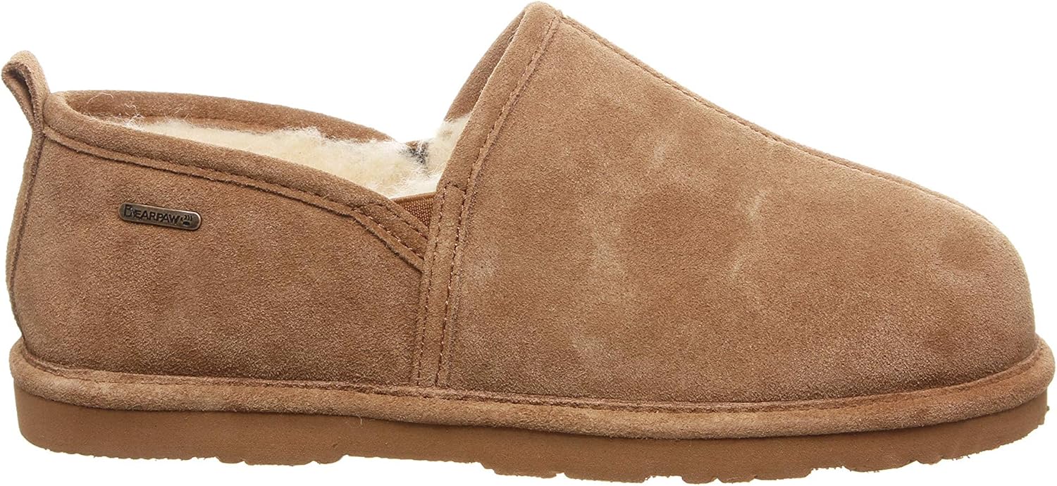 Мужские удобные тапочки Bear Paws из овечьей кожи с поддерживающим замшевым верхом - Maddox Bearpaw, Hickory Ii — фото 3