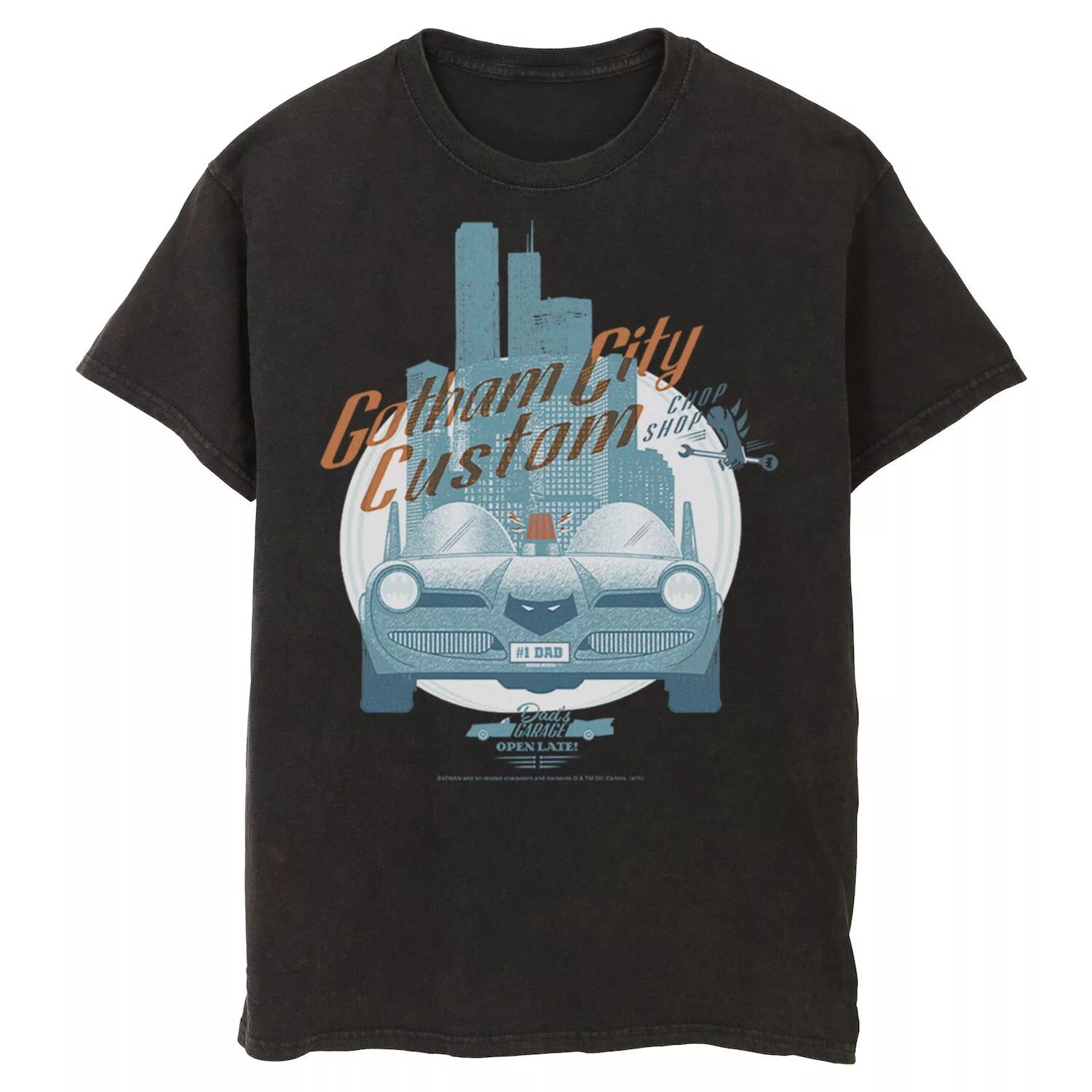 

Мужская футболка с плакатом Gotham City Customs Shop DC Comics, черный