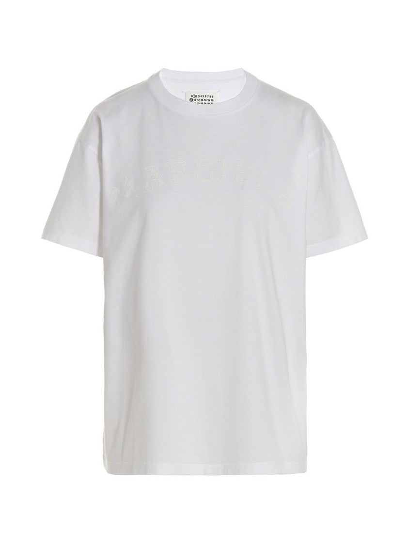 

Хлопковая футболка с круглым вырезом Maison Margiela, белый