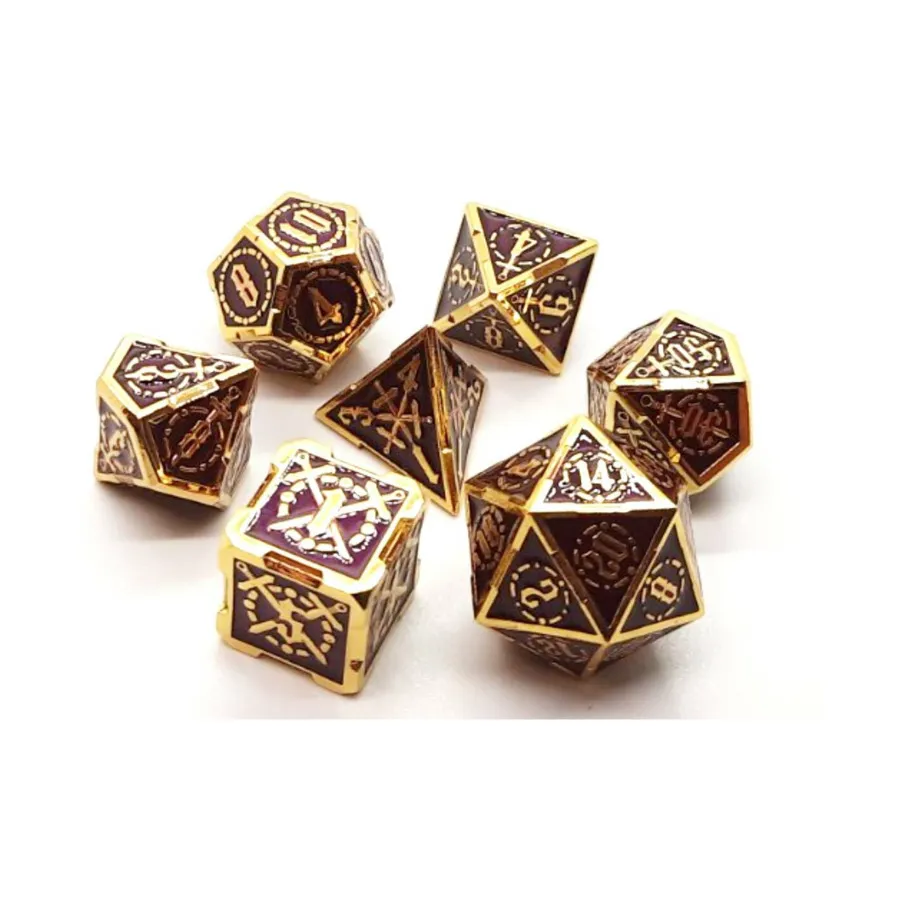 

Набор Poly — красный с золотом (7), Metal Dice - Knights of the Round Table