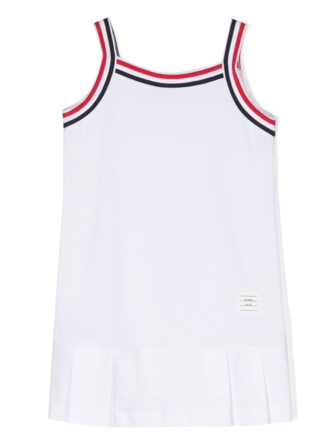 

Thom Browne Kids платье мини с полосками RWB, белый