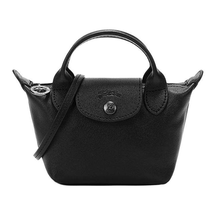 

Сумка-пельмень из овчины Мини женская черная LONGCHAMP