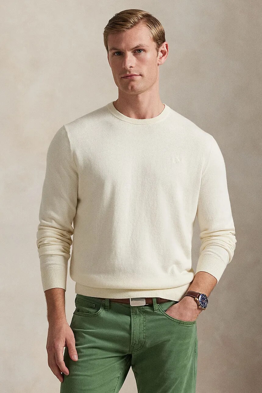 

Хлопковый свитер Polo Ralph Lauren, бежевый