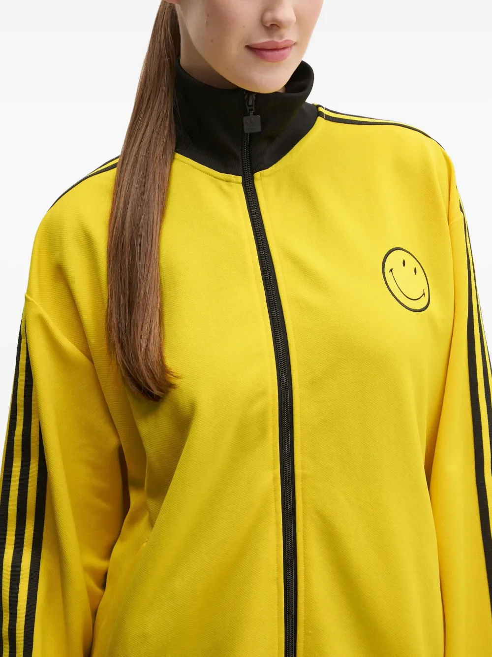 Спортивный топ Smiley с полосками adidas, желтый — фото 4