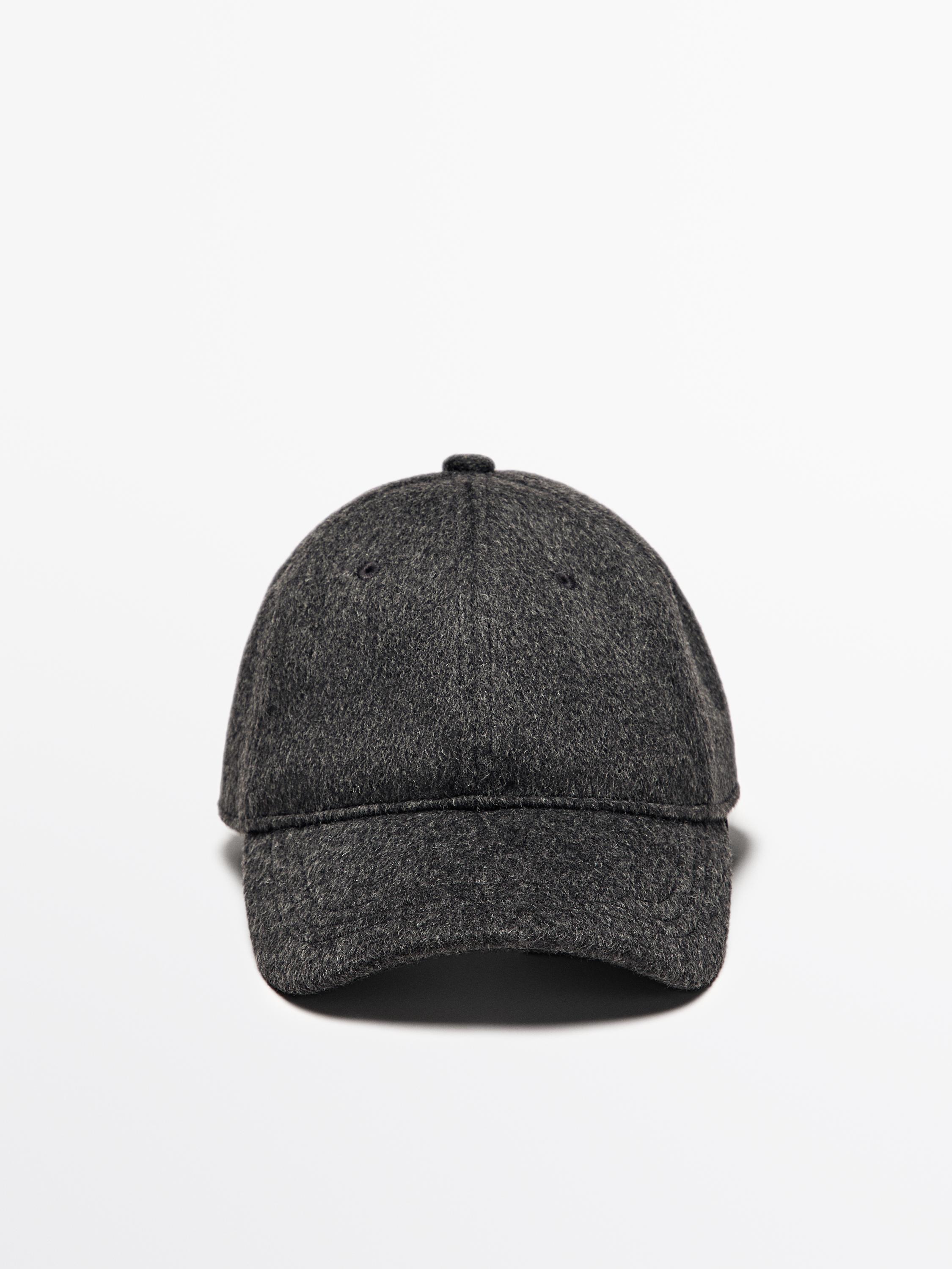 

Кепка с текстурой войлока Massimo Dutti, серый