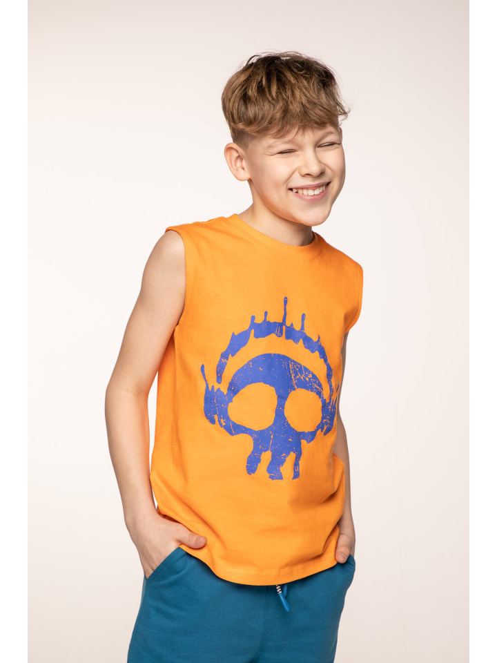 

Футболка без рукавов оранжевого цвета MOKIDA