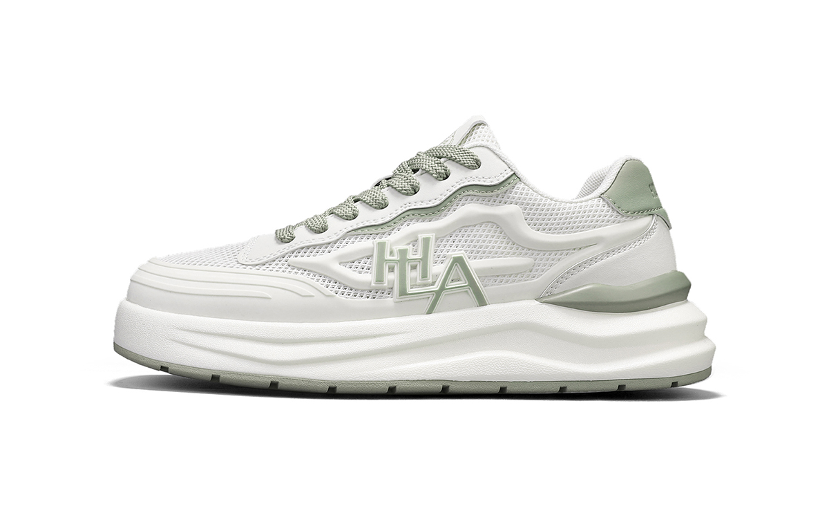 

HLA Низкие скейтерские кроссовки мужские бело-зеленые, цвет White Green