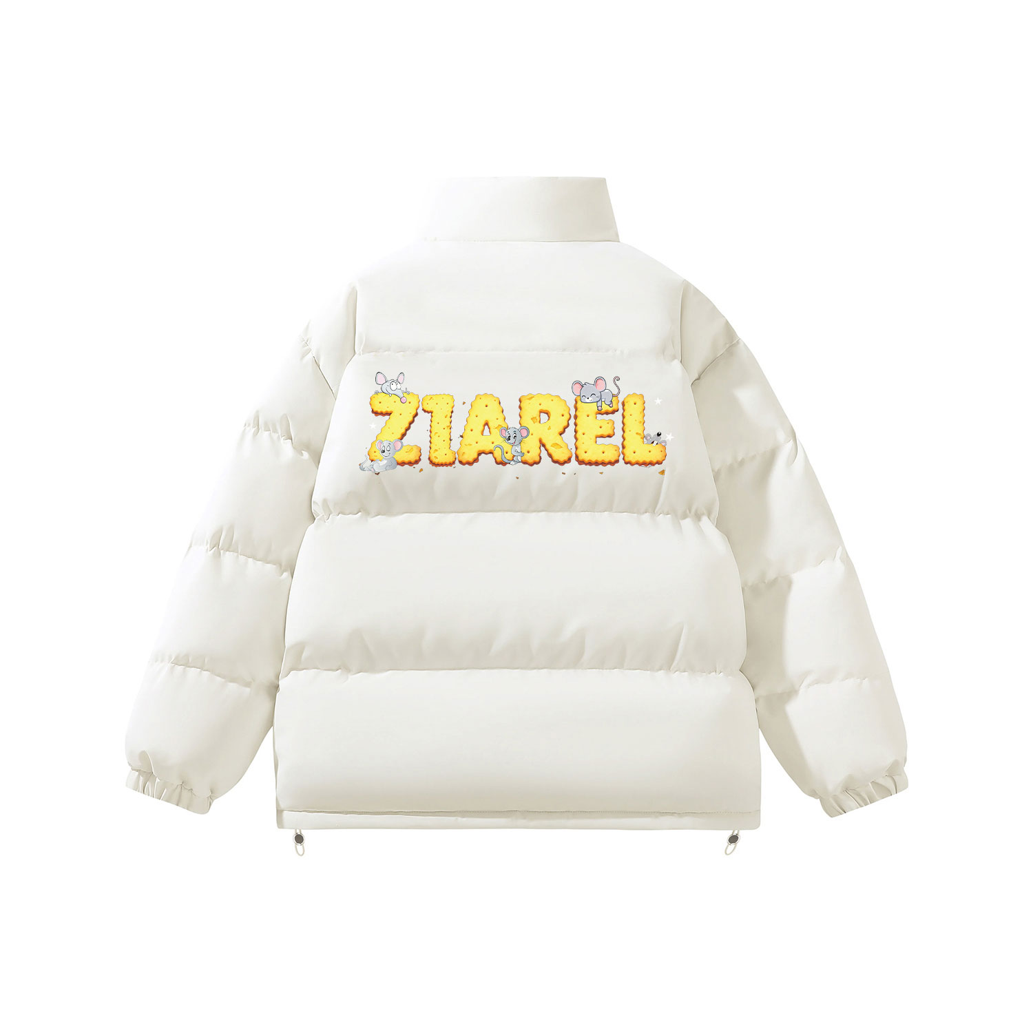 

Пуховик Unisex Stand Collar утепленный стеганый ZIAREL, оранжевый