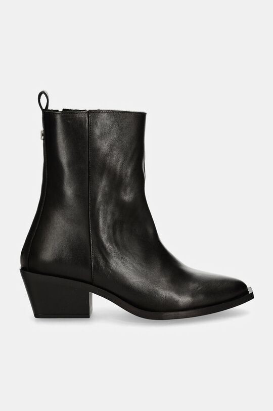 Женские ботильоны Steve Madden с острым носком из натуральной кожи, черный — фото 2