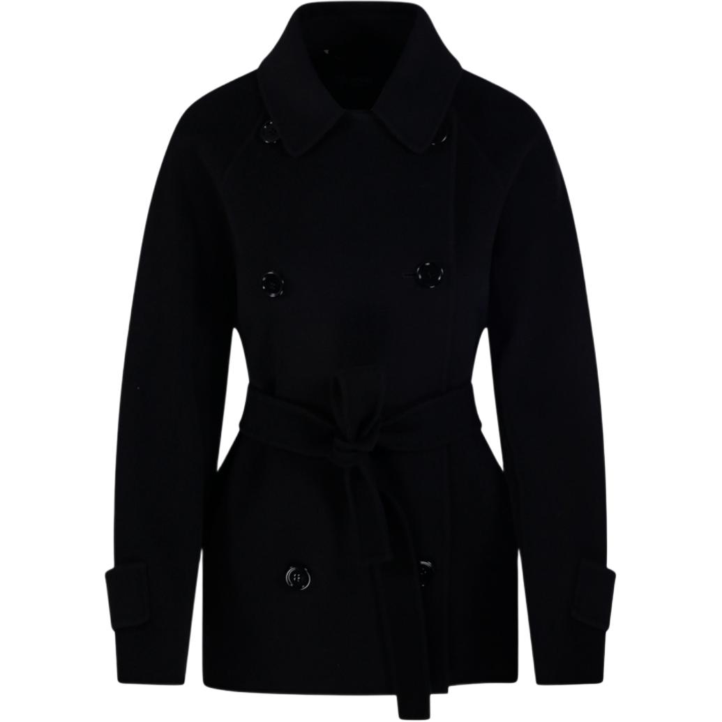 

Пальто двубортное с поясом Max Mara MaxMara, черный