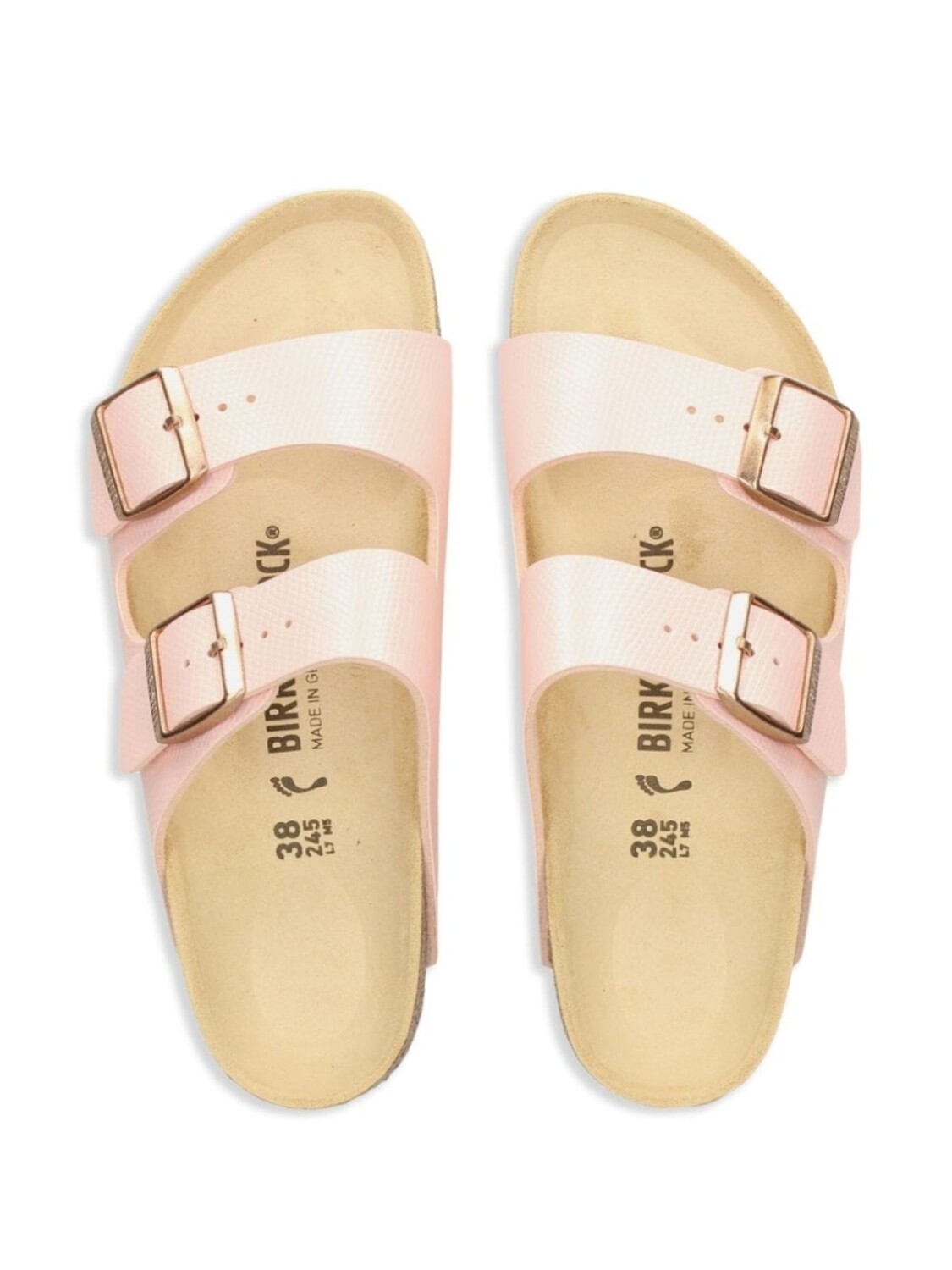 Шлепанцы Arizona Birko-Flor с пряжками Birkenstock, розовый — фото 4
