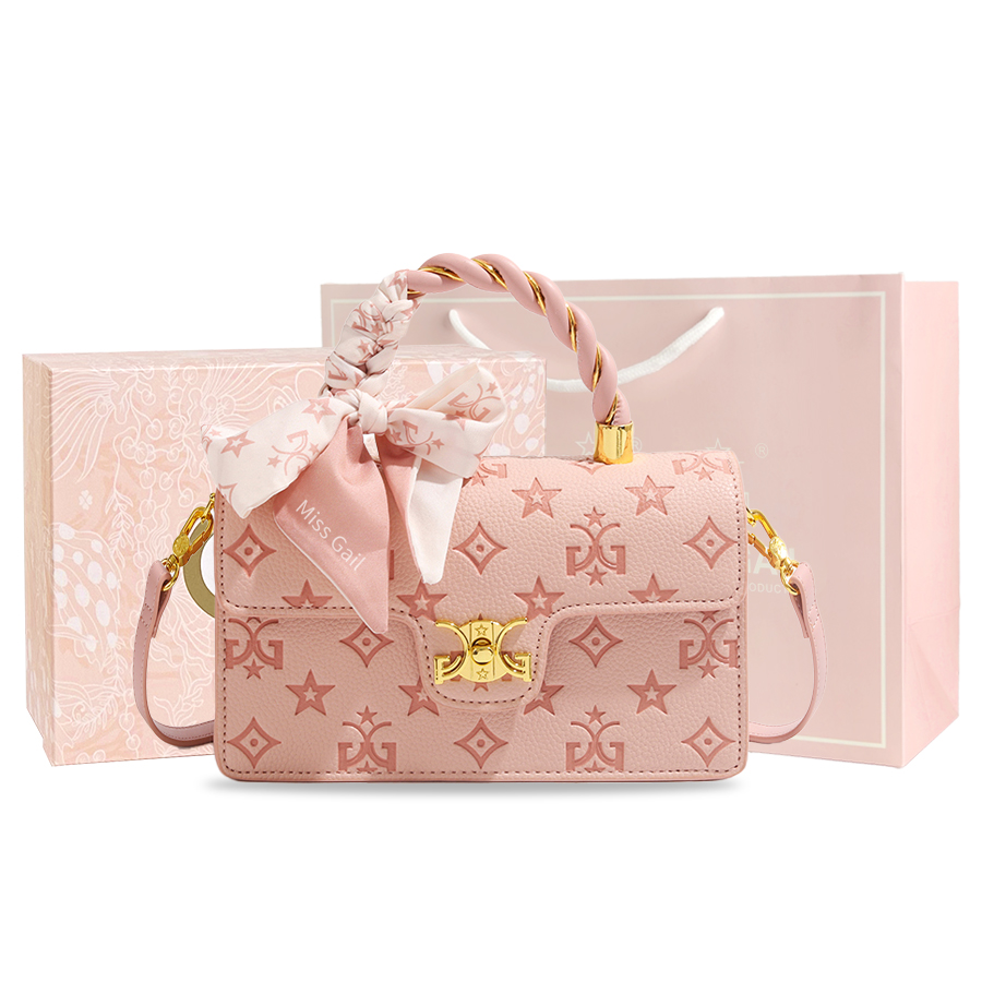

MISS GAIL Искусственная кожа женская сумка через плечо, Compressed Pink (Box)
