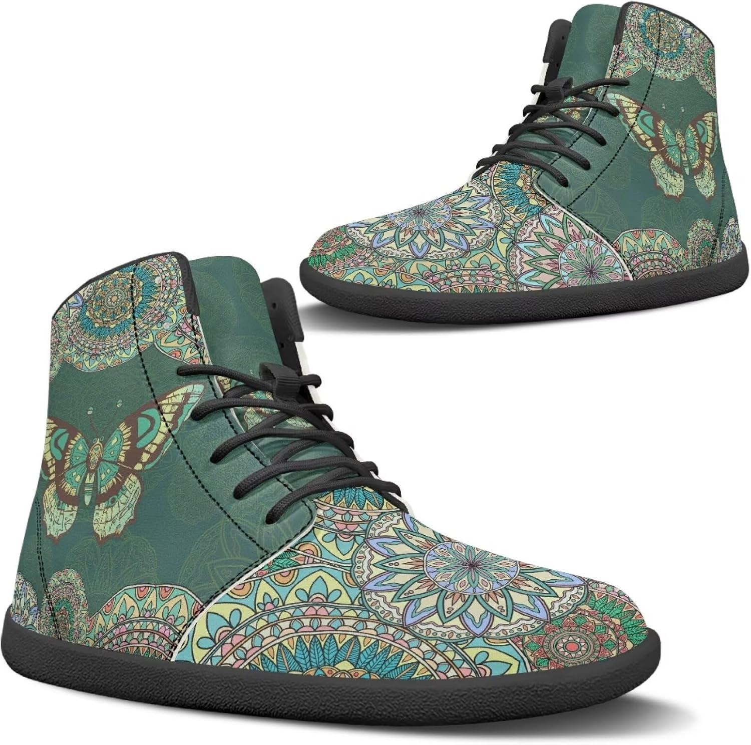 

Мужские широкие высокие кеды-босоножки, женские кроссовки для ходьбы с нулевым уклоном, повседневные кроссовки с амортизированной поддержкой голеностопа, черная подошва, размер 5-13,5 Qoiuvncy