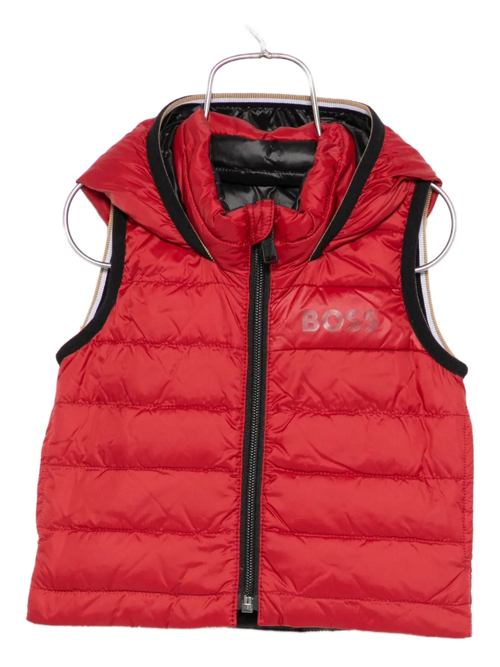 

Стёганый жилет с капюшоном Boss, красный