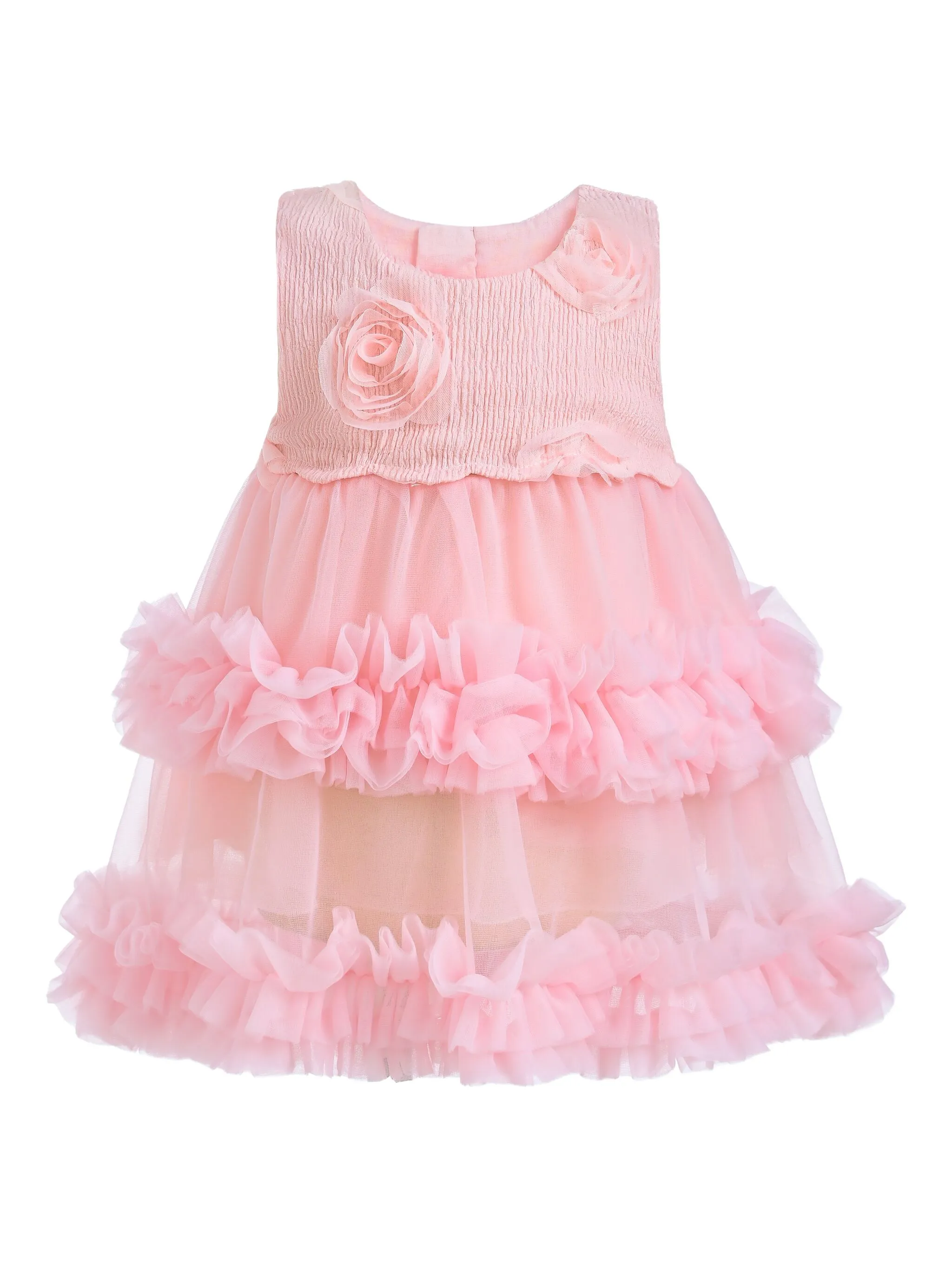 

Платье с оборками и цветочным декором Tulleen, розовый